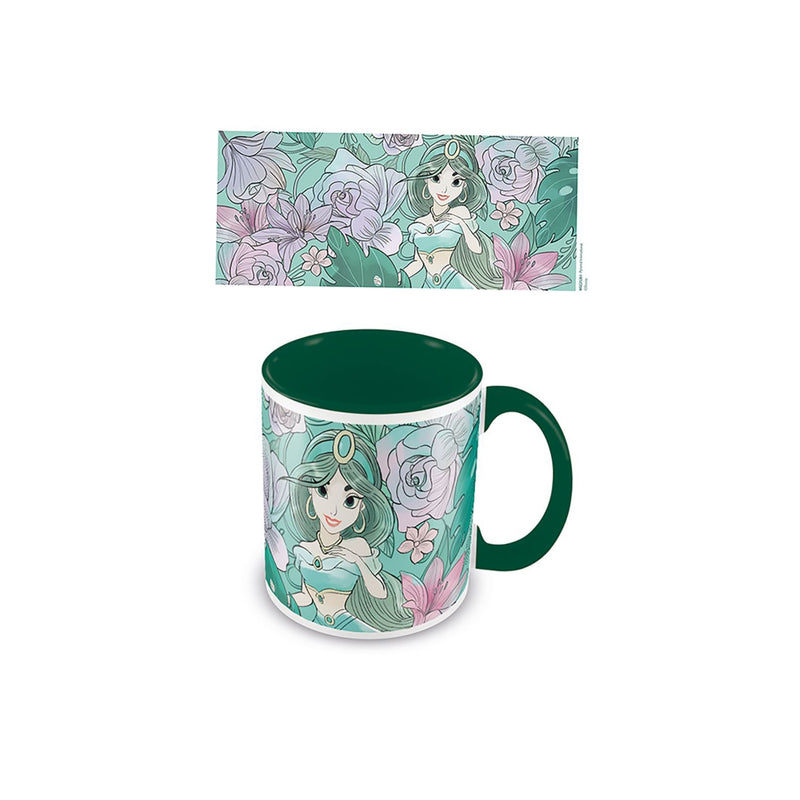 Aladdin (Floral Jasmine) Green Inner Coloured Mug