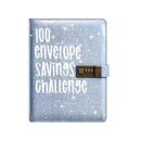 100 Days Envelope Savings Challenge (Blue Glitter)