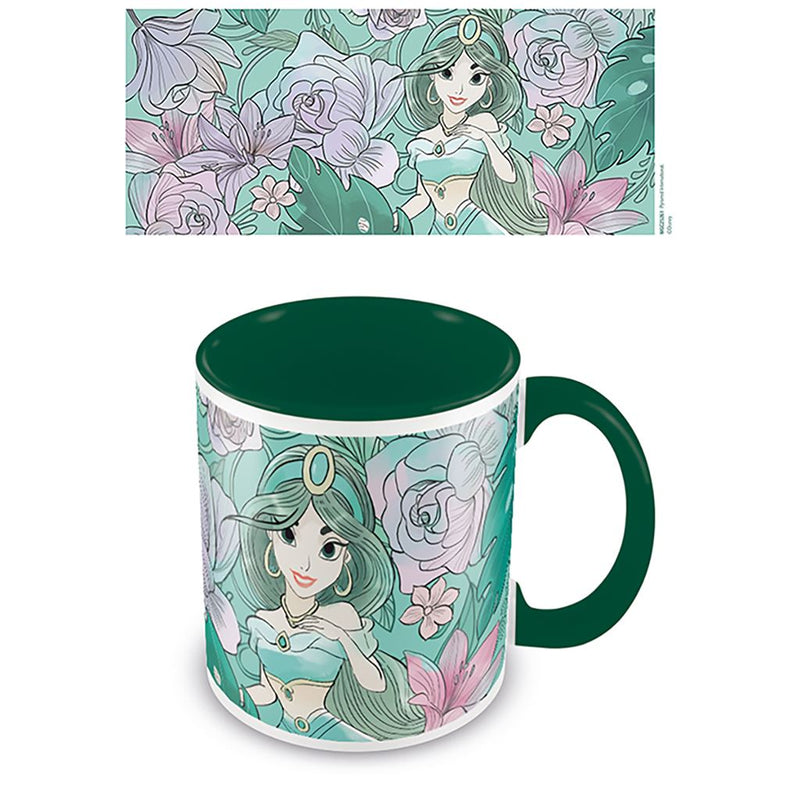 Aladdin (Floral Jasmine) Green Inner Coloured Mug